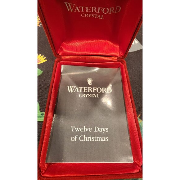 Waterford Crystal 1992 Twelve Days Of Christmas Ornament With Original Box & Pou - Picture 6 of 6